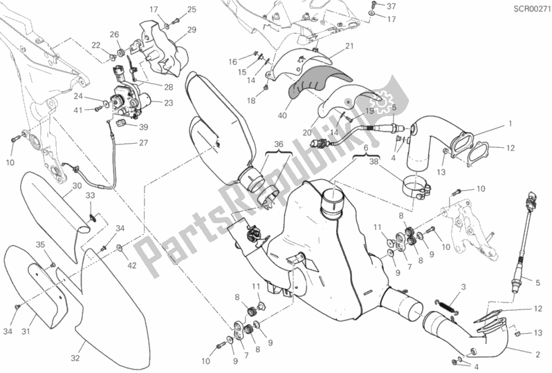 Tutte le parti per il Impianto Di Scarico del Ducati Multistrada 1260 S Grand Tour 2020